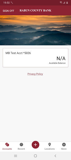 RCB Business Banking Screen 2