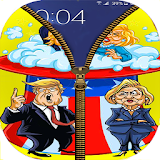 Trump vs Clinton zipper locker icon
