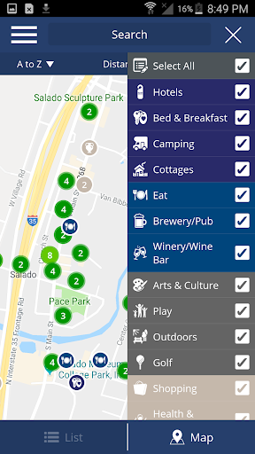 Screenshot of Visit Salado Texas!