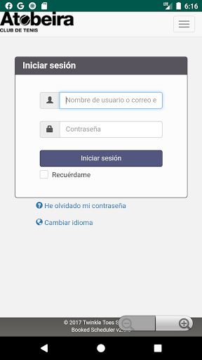 Android application Reservas Atobeira screenshort