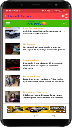 Tela do APK Brazil News Online 1655984825