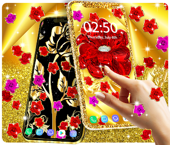 Gold rose live wallpaper Unknown