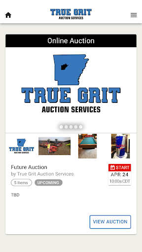 Android application True Grit Auction Services screenshort