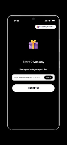 Android application Giveaway for Instagram - Pufo screenshort