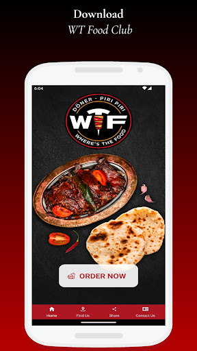 Android application WT Food Club screenshort