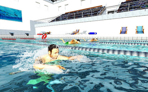 Screenshot 1 Carrera de piscina real - Temp android
