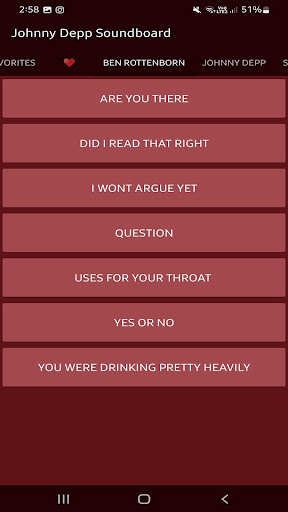 Johnny Depp Trial Soundboard Screen 2