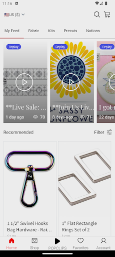 Screenshot of Busy Lady Quilt Shop