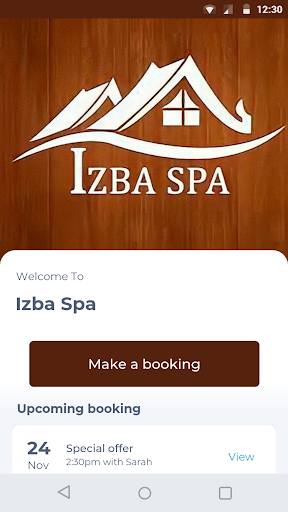 Android application Izba Spa screenshort