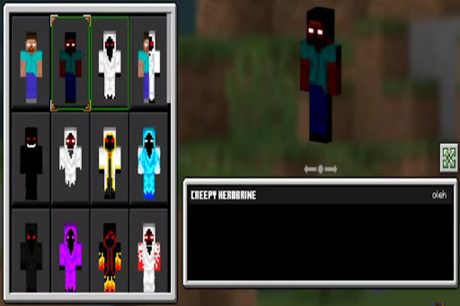 herobrine skin pack mcpe