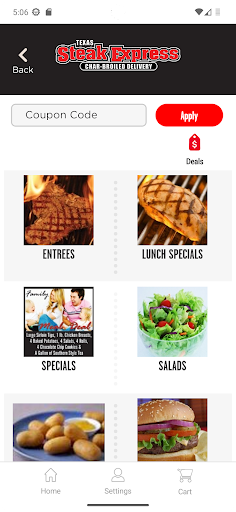 Screenshot of Texas Steak Express