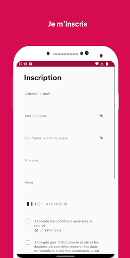 Android application TI'GO screenshort