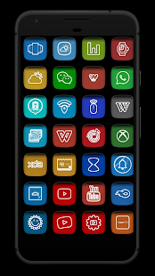 AsD Square IT Icon pack Captura de pantalla