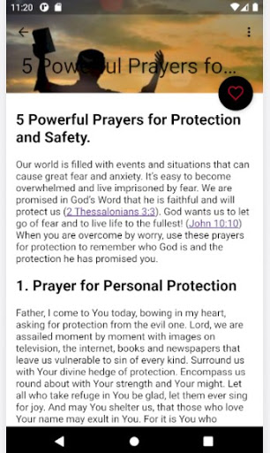 Protection Prayers - Prayer Fo Screen 2