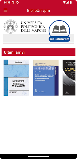 Android application BiblioUnivpm screenshort