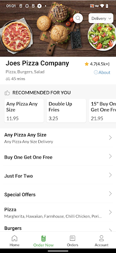 Joes Pizza Company Screen 3