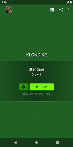 Android application Solitaire screenshort