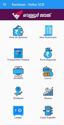 Android application mybank.vellurbank screenshort