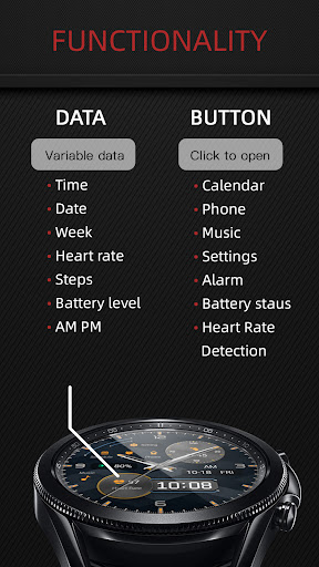 Simple Blue For Wear OS Screen 2