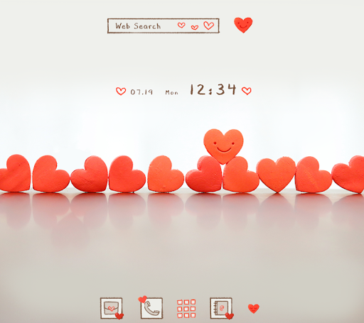 Android application Heart Line Theme screenshort