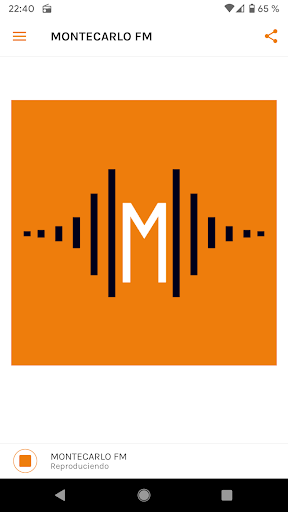 Android application Montecarlo FM screenshort