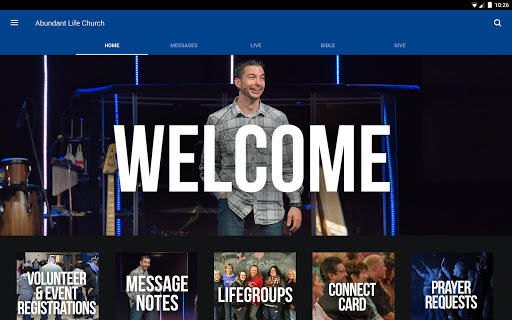 Screenshot of goALC - Abundant Life Church