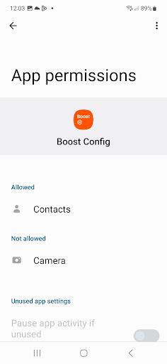 Android application Boost Config screenshort