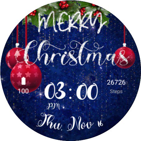 Merry Christmas Watch face Screenshot