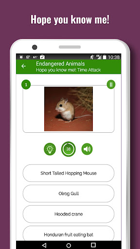 Screenshot of Endangered Animals Offline App