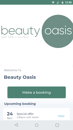 Android application Beauty Oasis screenshort