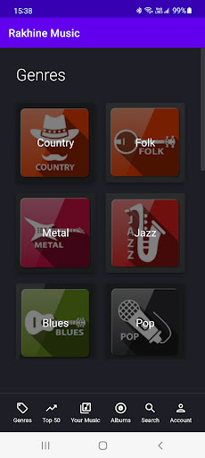 Android application Rakhine Music screenshort