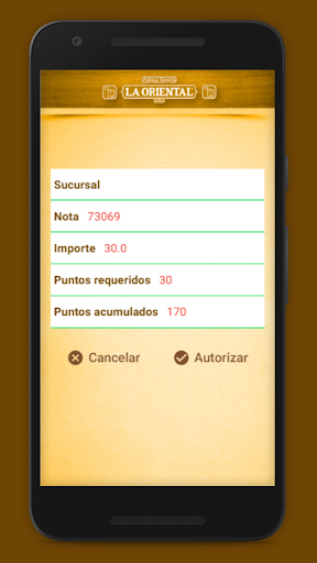 Android application Antigua Taquería La Oriental screenshort