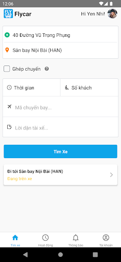 Android application Flycar - Xe Sân bay, Đường dài screenshort