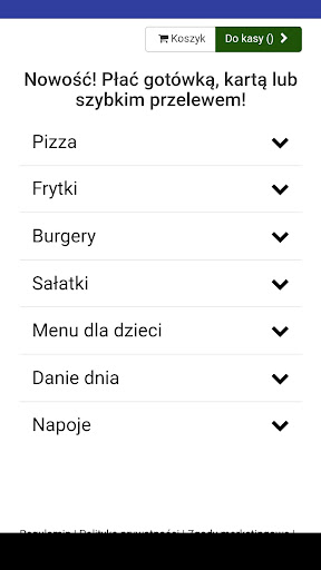 Android application Pizzeria Palomino screenshort