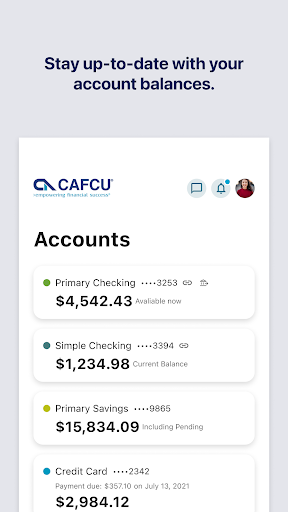 CAFCU Mobile Screen 2