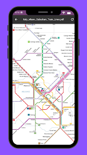 Mapa do Metrô de Milão 2023