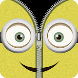 yellow zipper lock screen icon