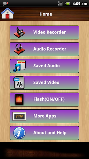 Android application Audio and Video Recorder Lite screenshort