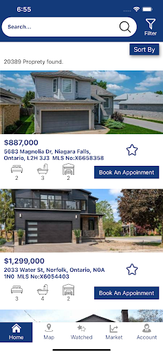 Android application Homula Real Estate Search screenshort