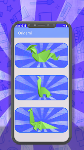 Dinossauros de dragão origami