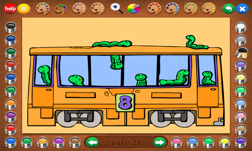 Coloring Book 6 Number Trains