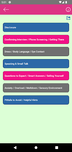 Interview Tips Autism Focused Screen 2