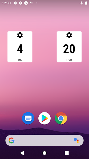 Android application Random Dice Widget screenshort