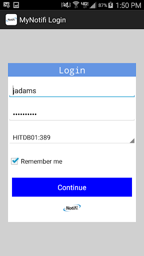 Android application MyNotifi screenshort