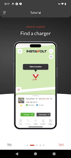 Android application InstaVolt Fleet screenshort