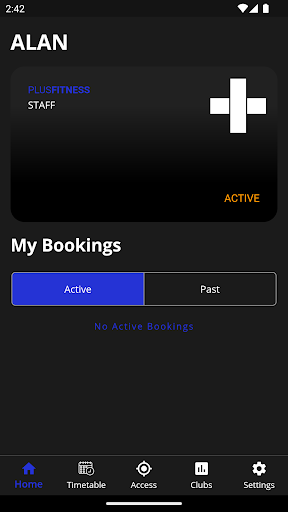 Android application Plus Fitness Member ID screenshort