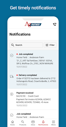 Ag Partners Portal Screen 3