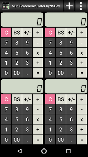 Android application MultiScreenCalculator byNSDev screenshort