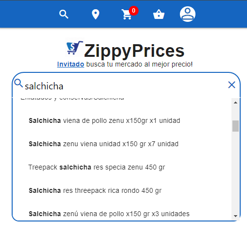 ZippyPrices Screen 2