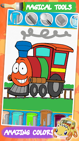Game screenshot Cars coloring pages for kids apk download